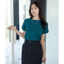 【接触冷感・UVカット・洗える】ビューティクール フレンチ ニットＴ