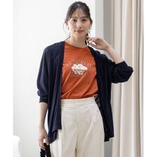 【接触冷感・UVケア・洗える】着流し カーディガン