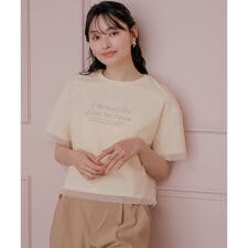 【洗える】シアーチュールロゴ Tシャツ