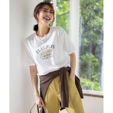 【洗える】ロゴ刺繍 Tシャツ