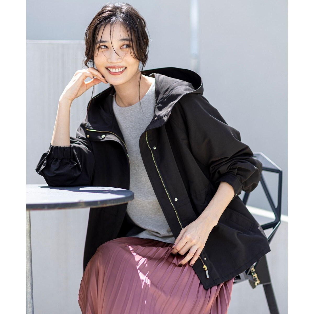 サステナブル】スタンドカラーブルゾン | アダムエロペ(ADAM ET