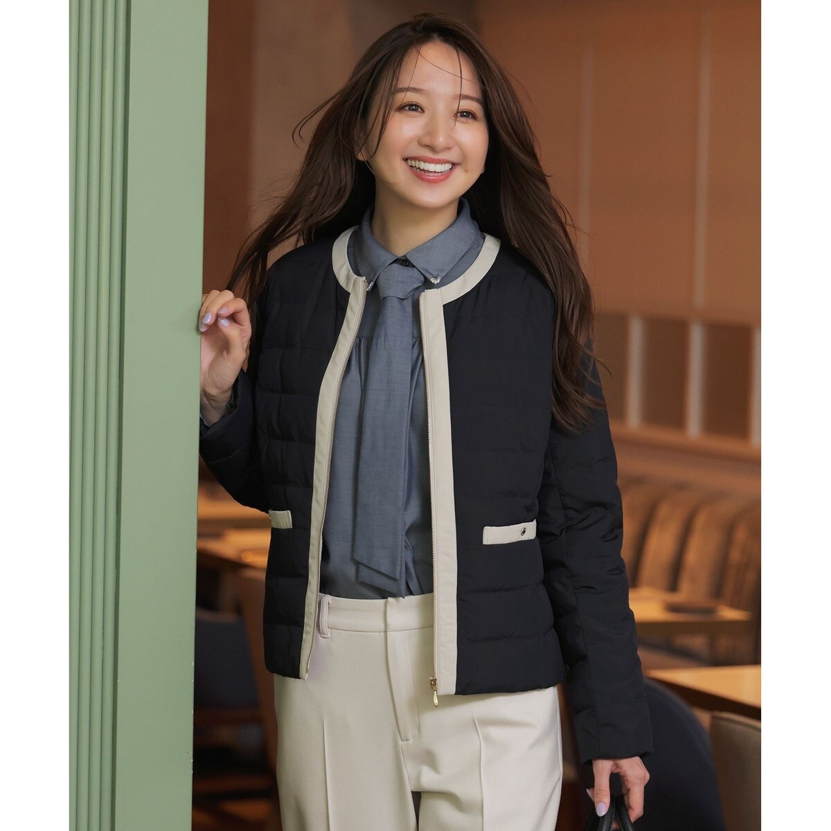 2WAY】ノーカラーダウン ジャケット | エニィスィス(ANY SIS) | マルイ