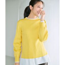 【WEB・一部店舗限定】ダブルカラー ニット