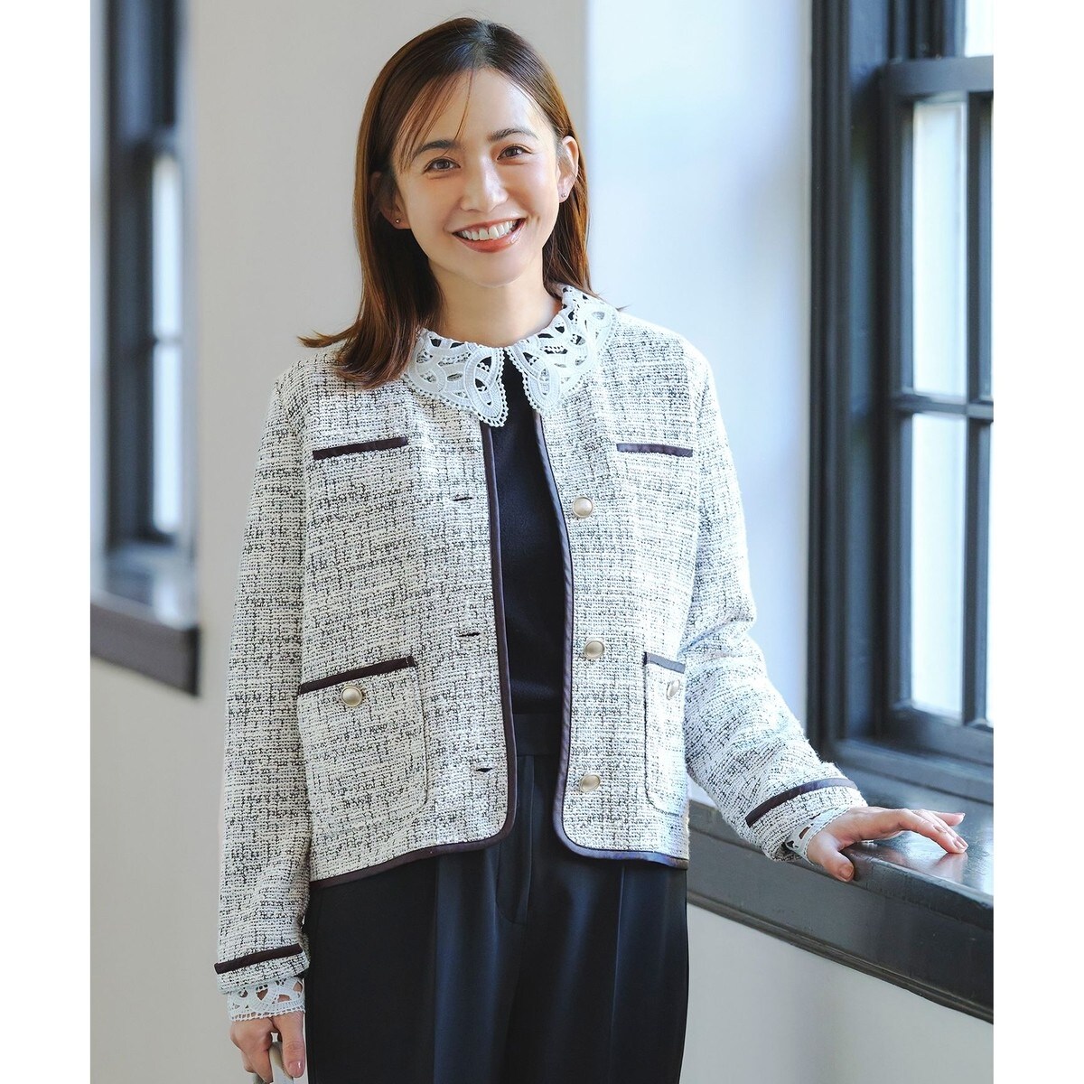 Cygne♡新品未使用　定価39500円　ツイードジャケット Lydie+ 白 美品✨Cygne シーニュツイードジャケット Lydie ベージュ - メルカリ