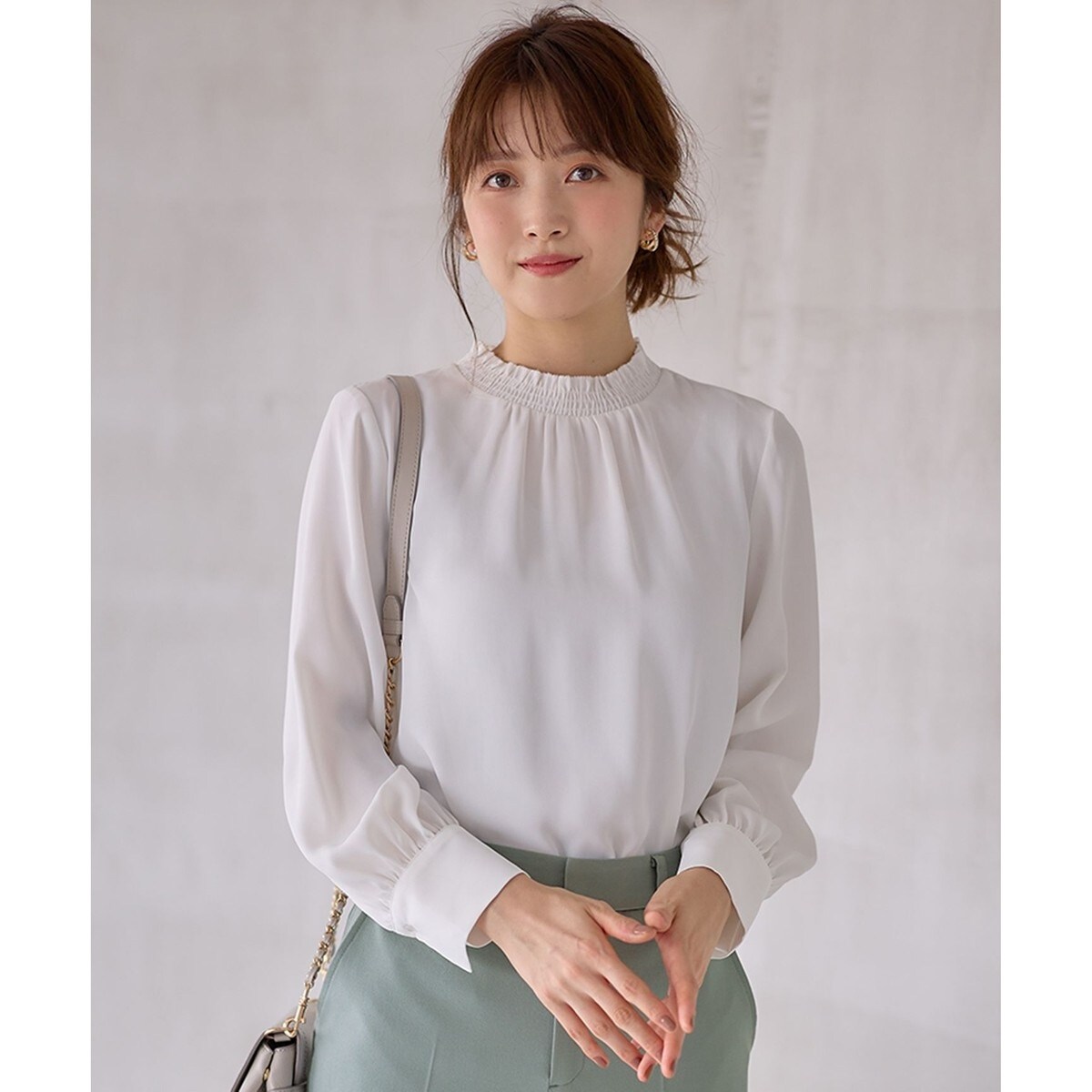 美人百花10月号掲載】ハイネックシャーリング ブラウス | エニィスィス