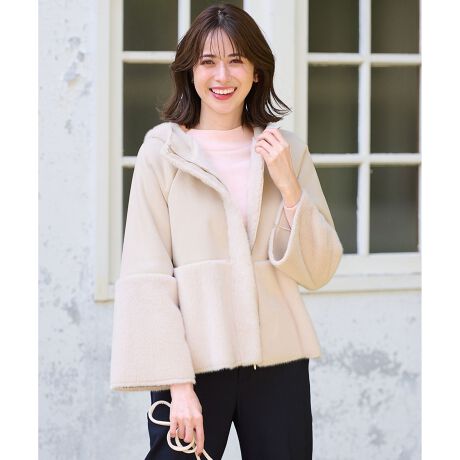 LOUNIE ベージュ リアル ムートン フォックス ファー（美品✨LOUNIE  