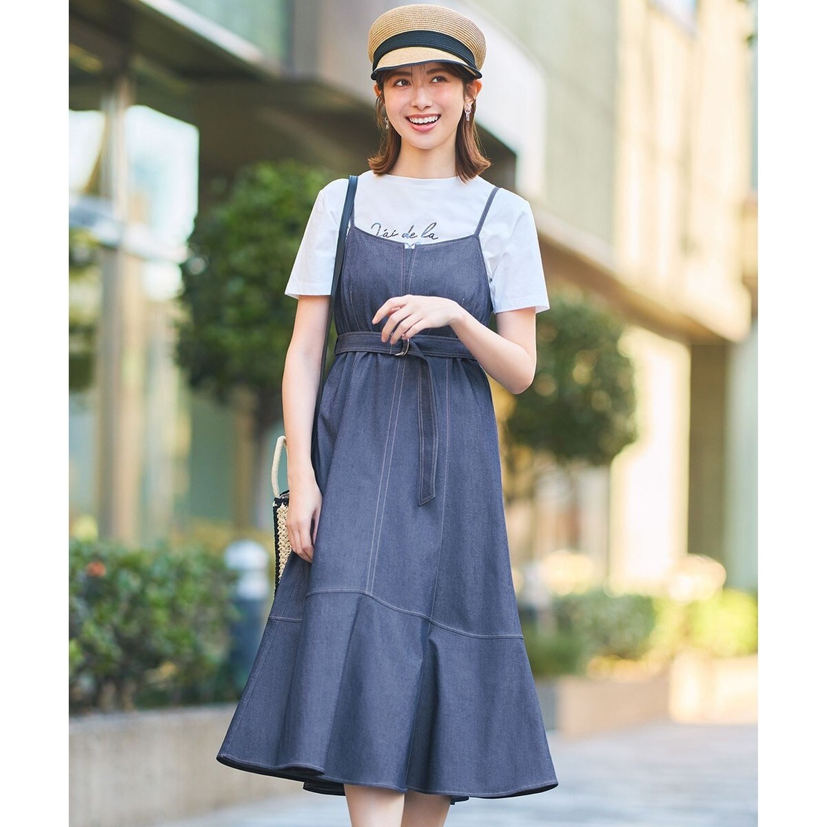 ミラオーウェン 【限定】ボレロ付きコクーンキャミドレス