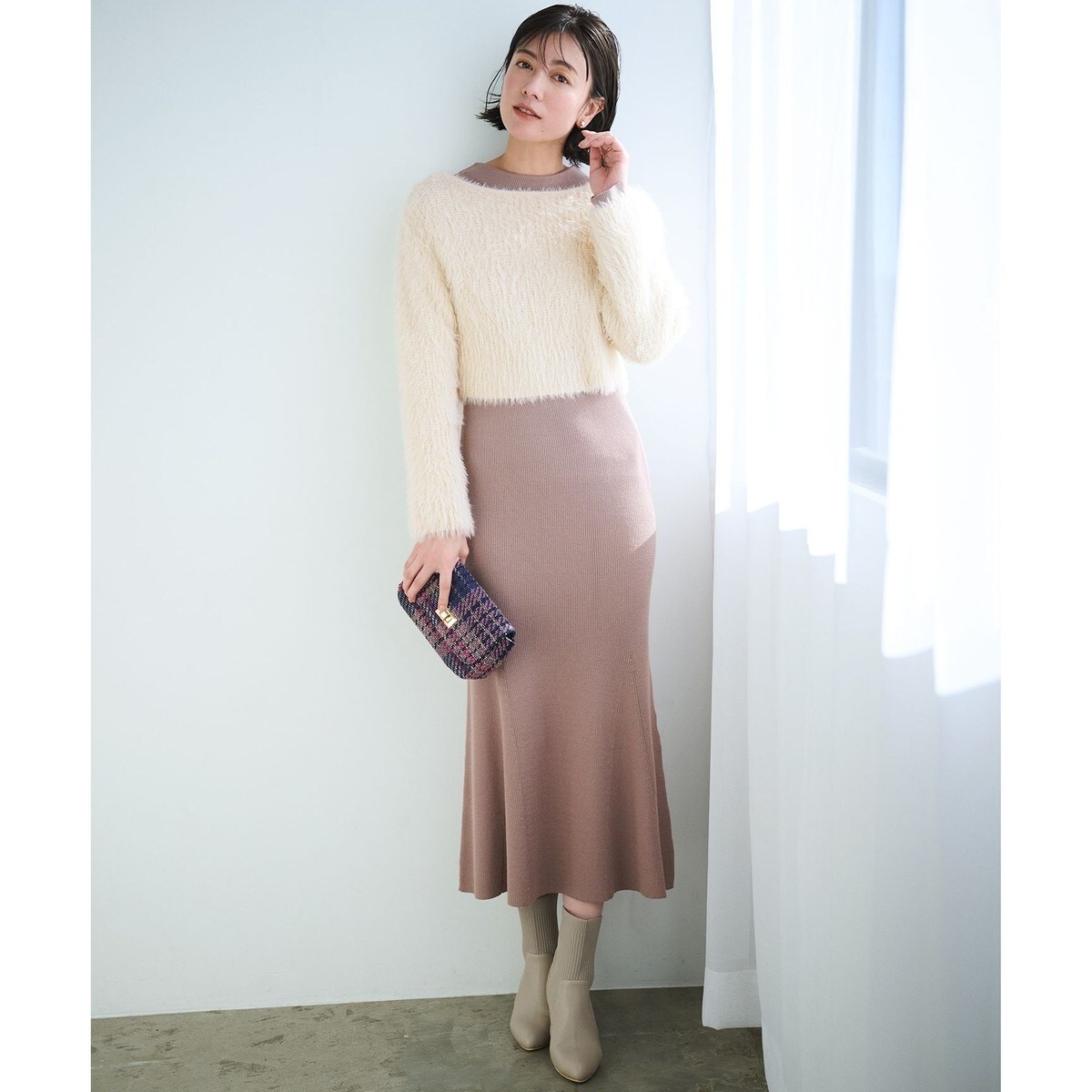 2SET】シャギー ニット × ワンピース セット | エニィスィス(ANY SIS