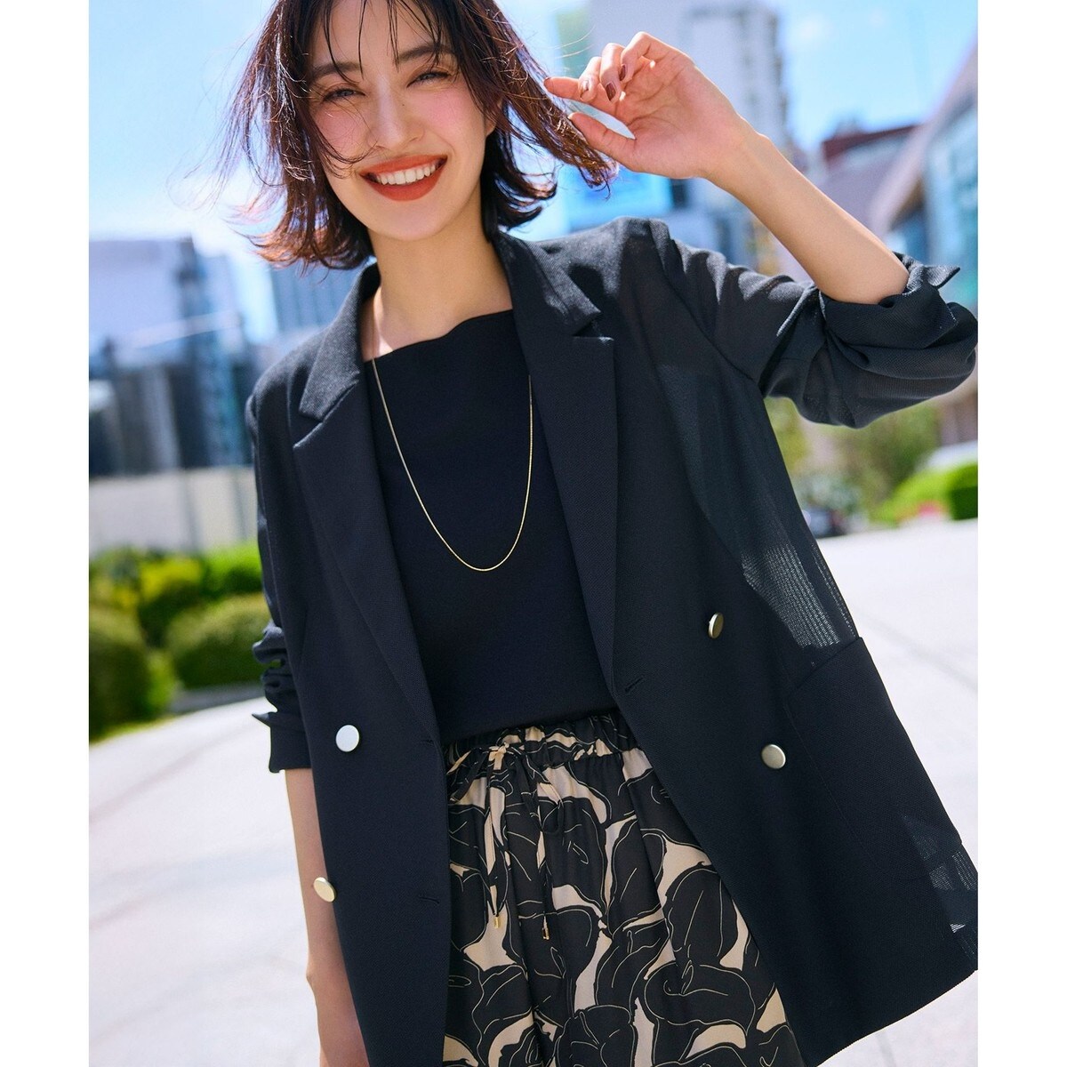 any SiS 極美品✨【吸水速乾・洗える】シアーメッシュ ジャケット 吸水速乾・洗える】シアーメッシュ ジャケット | エニィスィス
