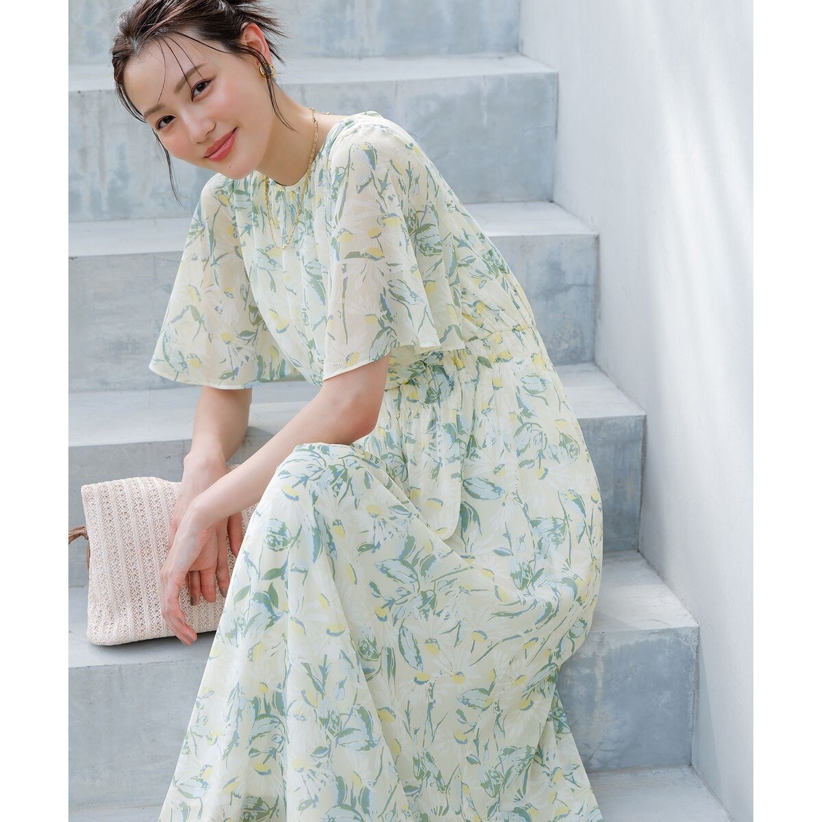 anySiS シアーパターンワンピース 洗える】シアーパターン ワンピース / any SiS | ファッション