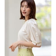 【接触冷感・UVケア】着映えタックスリーブ カットソー