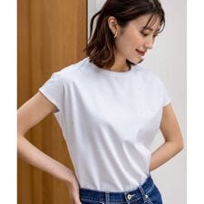 【洗える】ビジュー付き カットソー