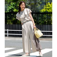 【接触冷感・吸水速乾・UVカット】サラキレイ ワイドパンツ