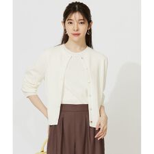 【洗える】レーシーディテール カーディガン