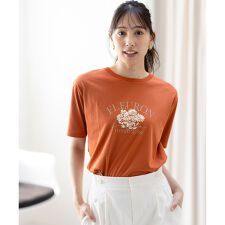 【洗える】ロゴ刺繍 Tシャツ