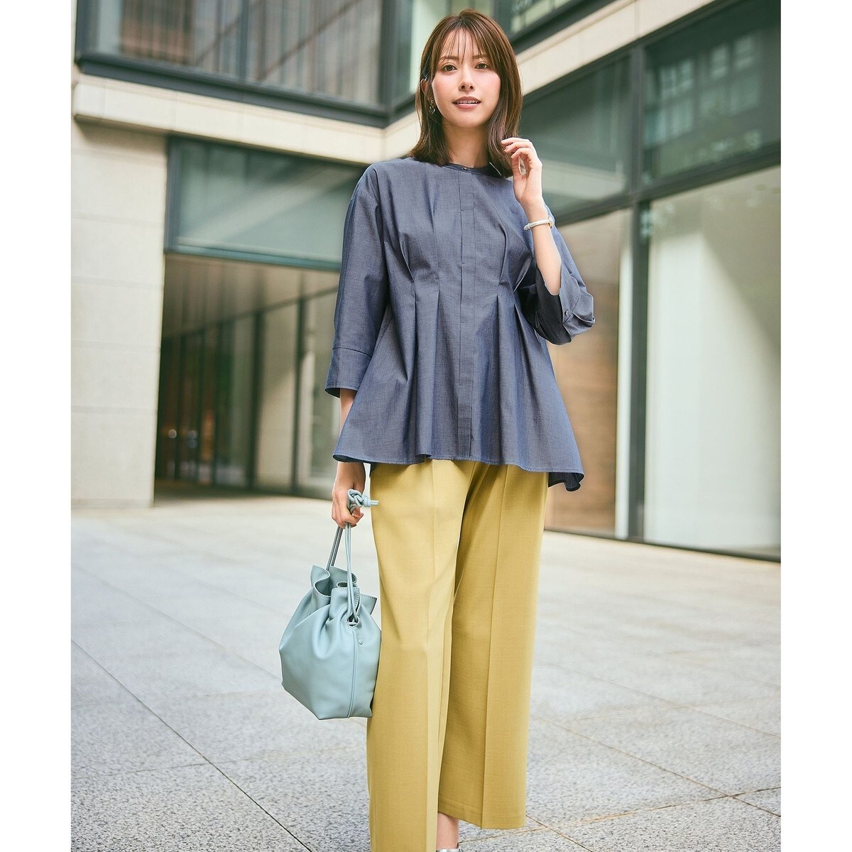 洗える】コットンダブルクロス ワイドパンツ | 23区(23KU) | マルイ