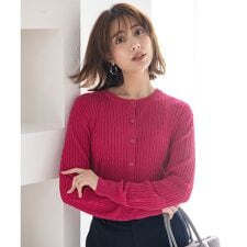 エニィスィス(ANY SIS)の【UVカット・洗える】ケーブルニット カーディガン