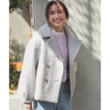 エニィスィス(ANY SIS)の【2WAY】ブークレーシャギーラメ アウター