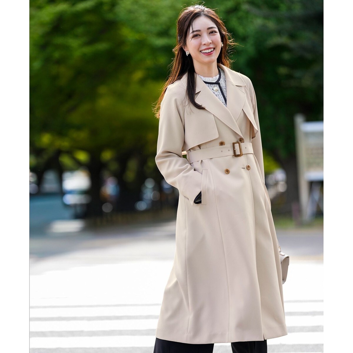 S～3L】2waySTYLE フィット＆フレアー・ウールコート | ルイルエ