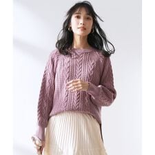 ケーブル ニット プルオーバー