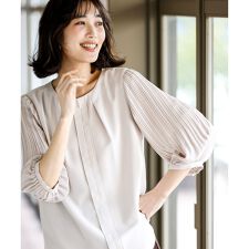 プリーツスリーブ ブラウス