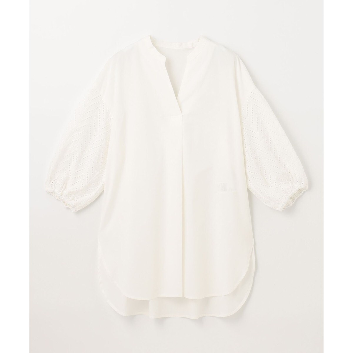 洗濯機可】エンブロイダリー スキッパーチュニックブラウス | エニィ