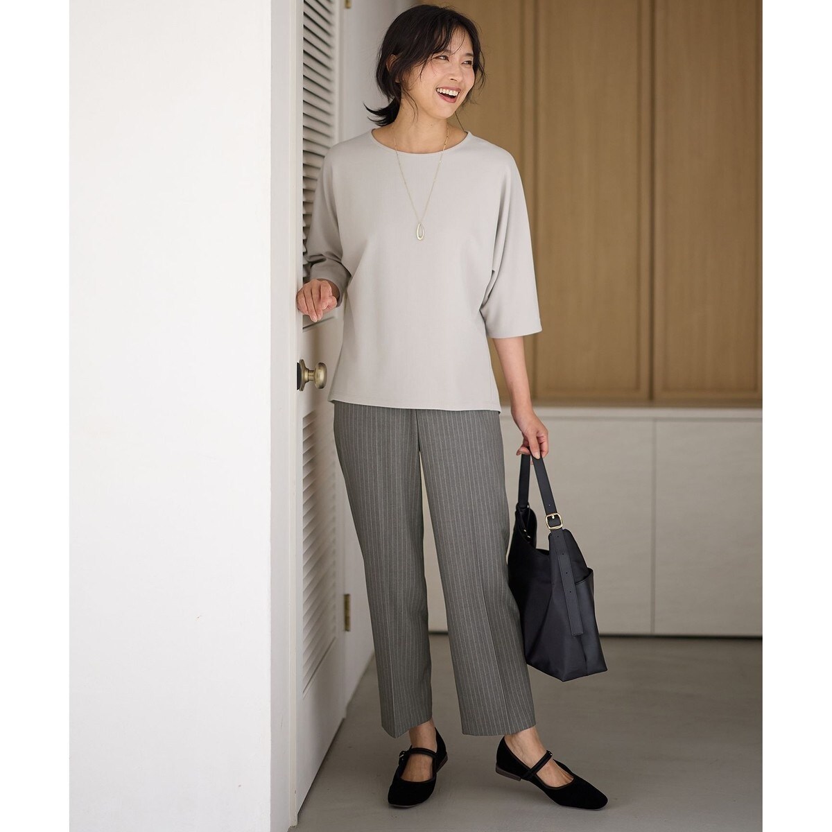 【ウエストゴム/２ＷＡＹストレッチ】テーパードパンツ