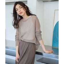 【アンチピリング】メッシュニットプルオーバー