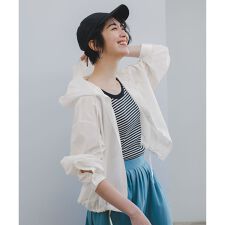 撥水フーデットシャツ