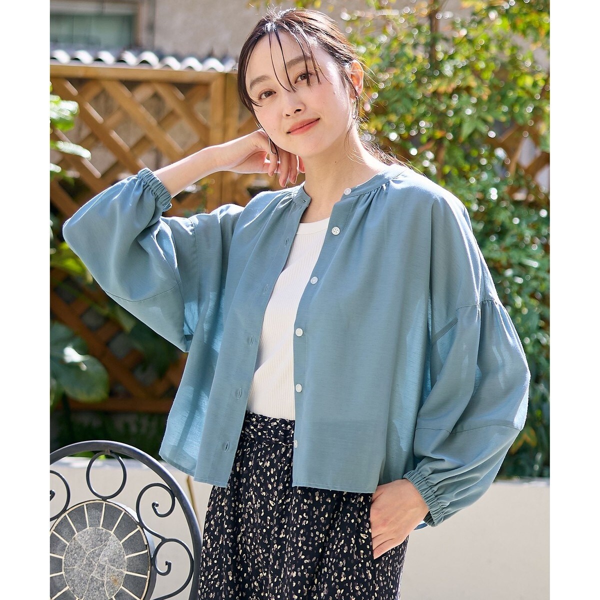リネンタック&amp;ギャザーブラウス リネンスキッパーギャザーブラウス / GENTLE LINEN 新色追加（シャツ