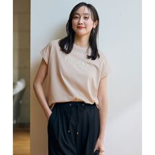 【洗濯機可/接触冷感】グリッタープリントロゴＴシャツ