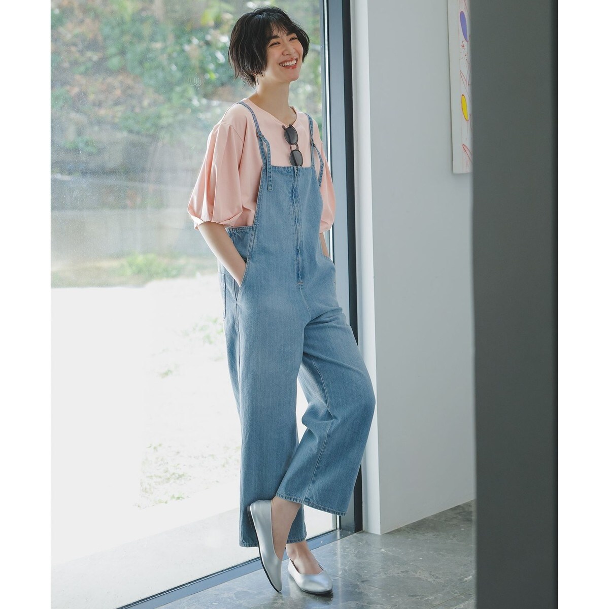 Wrangler EKAL デニム　オーバーオール　スカート　エカル Wrangler × EKAL ライトオンスデニム ロングジャンパースカート