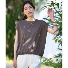 【洗濯機可/UVケア】シルケットスムースドロストＴシャツ