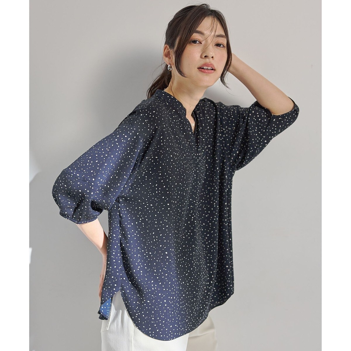 epa☆ドットブラウス 洗濯機可】ドルマンスキッパードットブラウス | エニィ(ANY) | マルイ