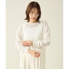 【洗濯機可】シアーワッフルロングスリーブTシャツ