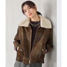 【2WAY】ボアカラーブルゾン