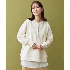 ハーフジップスウェット