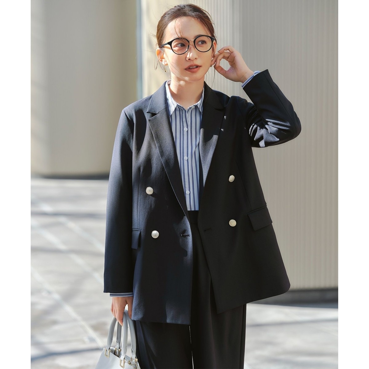 イージーケアライトストレッチダブルテーラードジャケット | エニィ