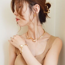 ニッケルフリー ウェーブメタルチョーカーネックレス