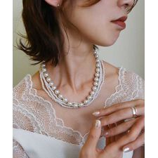 ニュアンスパール調ネックレス