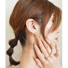 痛くなりにくい メタルフープイヤリング
