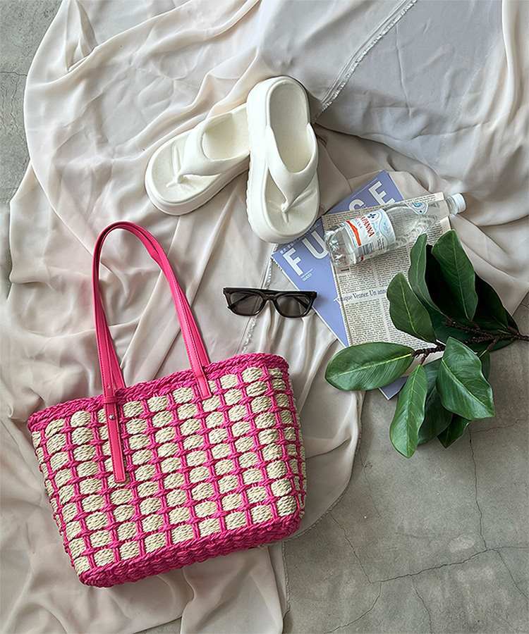 【美品】LILY BROWN×MARY QUANT トートバッグ　カゴバック LILY BROWN×MARY QUANT トートバッグ カゴバック ベージュ