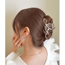 パール調付きメタルバンスクリップ