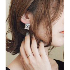 ニッケルフリー ビジューメタルピアス