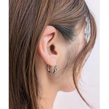 スタイロ(styiro)のニッケルフリー 猫メタルフープピアス