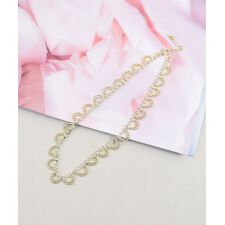 ニッケルフリー ラインストーンメタルレースネックレス