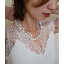 ニュアンスパール調ネックレス