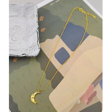ニッケルフリー メタルクレセントネックレス