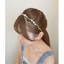 コインパールビジュー調カチューシャ