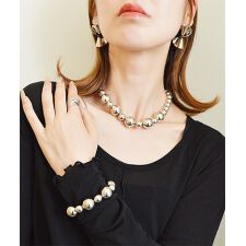 メタルパール調ブレスレット